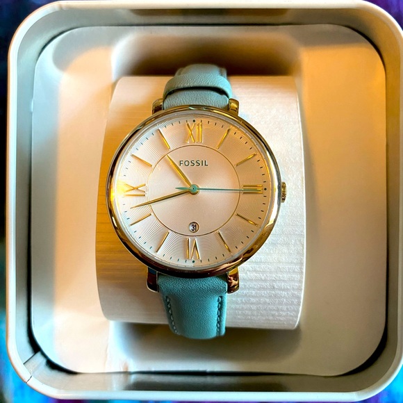 Fossil Jacqueline Mini Watch - Mint/Gold - Picture 3 of 7